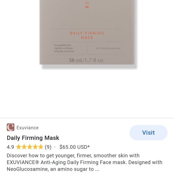 SALE Exuviance Daily Firming Mask - Picture 3 of 7